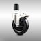 Service Caster 5 Inch 316SS Soft Rubber Swivel 1-7/8 Inch Expanding Stem Caster Lock Brake SCC SCC-SS316TTLEX20S514-SRS-178 - alternate 1